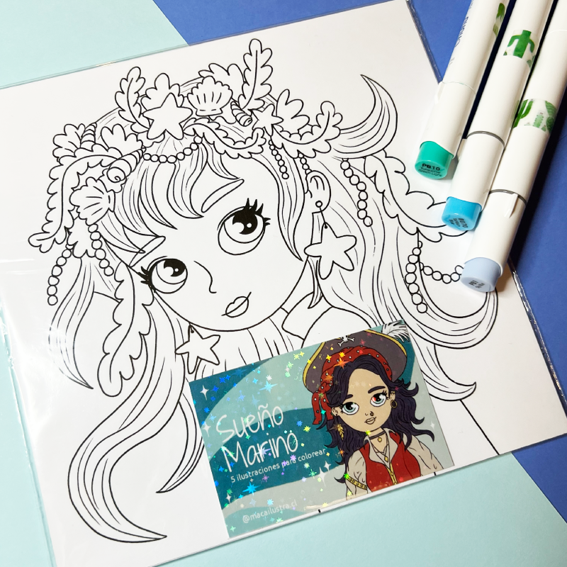 🌊 Set Sueño Marino – Láminas para colorear 🌊 Set Sueño Marino – Láminas para colorear
