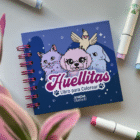 macailustra – huellitas libro para colorear – ilustración para colorear de gato tierno