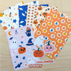 Journal Kit Halloween con papeles ilustrados y stickers de Macailustra
