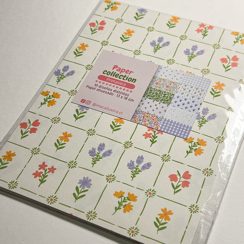 Pack de papeles decorativos Primavera para journaling – 10 diseños